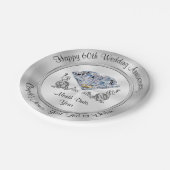 60周年パーソナライズされた紙プレート ペーパープレート (アングル)