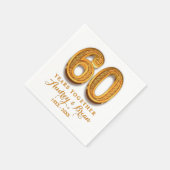 60周年パーソナライズされた スタンダードカクテルナプキン (角)