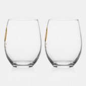 60周年パーソナライズされた ステムなしワイングラス (左)