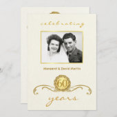 60周年パーティの招待状ヴィンテージ 招待状 (正面/裏面)
