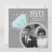 60周年パーティーダイヤモンドリングの今昔写真 招待状 (正面)