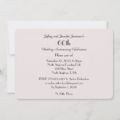 60周年パーティー招待状 シングル ピンクのバラ 招待状 (裏面)