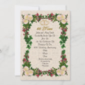 60周年パーティー招待状 ローズ 招待状 (正面)