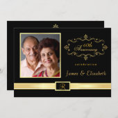 60周年パーティー招待状 - 写真付き 招待状 (正面/裏面)