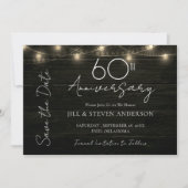 60周年パーティー ラスティック ウッド ライト セーブザデート (正面)