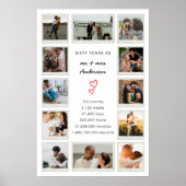 60周年モダン記念フォトコラージカスタムー ポスター (正面)