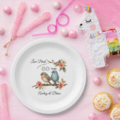 60周年ラブバードオリジナル ペーパープレート (パーティー)