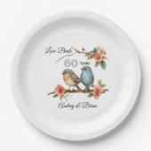 60周年ラブバードオリジナル ペーパープレート (正面)