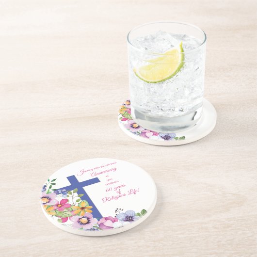 60周年修道院、宗教生活クロス コースター (側面)