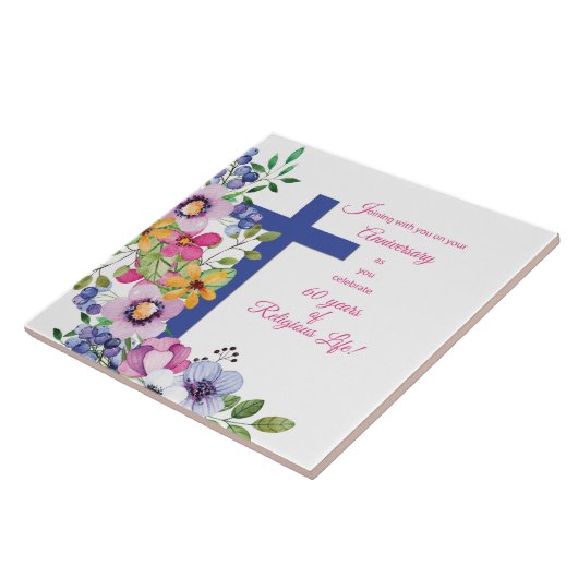 60周年修道院、宗教生活クロス タイル (側面)