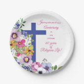60周年修道院、宗教生活クロス ペーパープレート (正面)