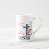 60周年修道院、宗教生活クロス ボーンチャイナマグカップ (右)