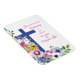 60周年修道院、宗教生活クロス マグネット