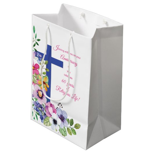 60周年修道院、宗教生活クロス ミディアムペーパーバッグ (裏面アングル)