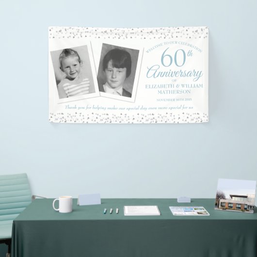 60周年児結婚の写真を歓迎 横断幕 (トレードショー)