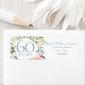 60周年夏のローズガーランド住所ラベル ラベル (インサイチュ)