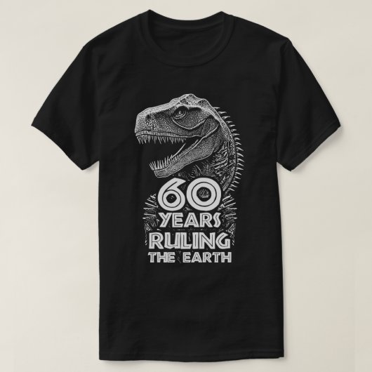 60周年恐竜愛好家誕生日 Tシャツ (デザイン正面)