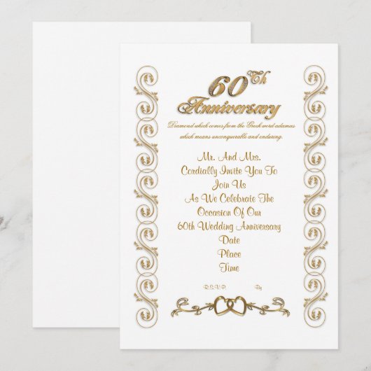 60周年招待状 招待状 (正面/裏面)