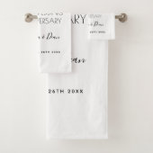 60周年白結婚黒リース バスタオルセット (インサイチュ)