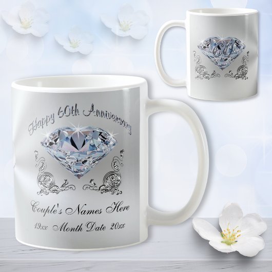 60周年祖父母結婚への贈り物 コーヒーマグカップ