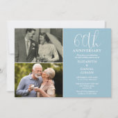 60周年結婚を迎えた今の写真2枚 招待状 (正面)