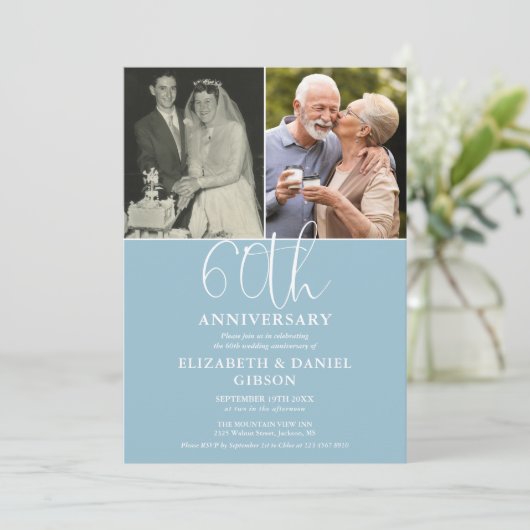 60周年結婚を迎えた今の写真2枚 招待状 (スタンド正面)