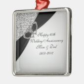 60周年結婚オーナメント メタルオーナメント (左)