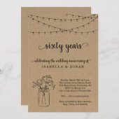 60周年結婚パーティの招待状 招待状 (正面/裏面)