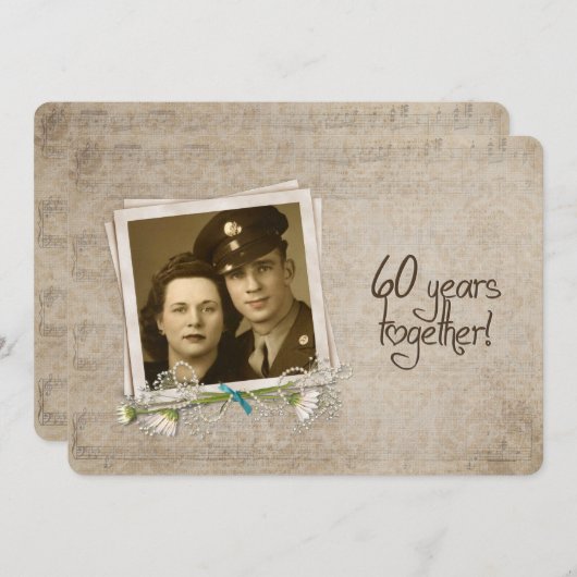 60周年結婚記念オープンハウス 招待状 (正面/裏面)