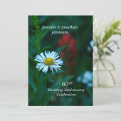 60周年結婚記念パーティー招待状 白いデイジー 招待状 (スタンド正面)