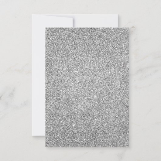 60周年結婚記念パーティー シルバー ディスコ ボール 招待状 (裏面)