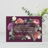 60周年結婚記念パーティー ヴィンテージ フラワーズ 招待状 (スタンド正面)