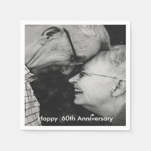 60周年結婚記念写真カスタム スタンダードカクテルナプキン