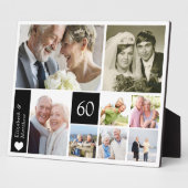 60周年結婚記念写真コラージュ フォトプラーク (側面)