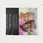 60周年結婚記念写真 現代エレガント タペストリー (正面(横))