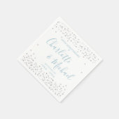 60周年結婚記念式典ハートの紙吹雪 スタンダードカクテルナプキン (角)