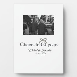 60周年結婚記念日のお祝い ゴールデンボウ フォトプラーク