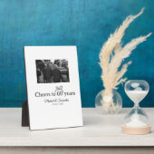 60周年結婚記念日のお祝い ゴールデンボウ フォトプラーク (側面)