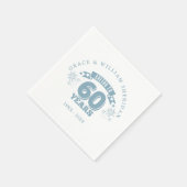60周年結婚記念日のお祝い スタンダードカクテルナプキン (角)