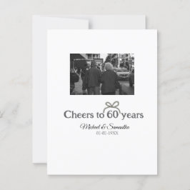 60周年結婚記念日のゴールドの弓の祝賀 ポストカード