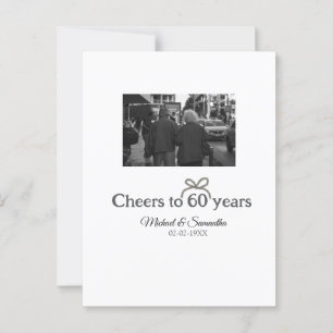 60周年結婚記念日のゴールドボウおめでとう ポストカード