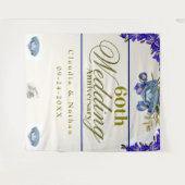 60周年結婚記念日のダイヤモンドアイリス タペストリー (正面(横))