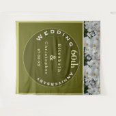 60周年結婚記念日のダイヤモンドオーキッド タペストリー (正面(横))