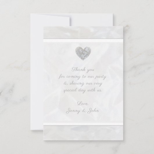 60周年結婚記念日のダイヤモンドハート サンキューカード (裏面)