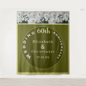 60周年結婚記念日のダイヤモンド オーチッド タペストリー (正面)