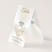 60周年結婚記念日のテーブルナンバー立て (正面)