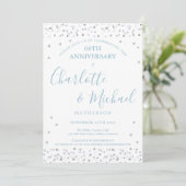 60周年結婚記念日のハート型コンフェッティ シグネチャー 招待状 (スタンド正面)