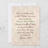 60周年結婚記念日のバラ 招待状 (裏面)