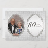60周年結婚記念日の写真招待カード 招待状 (正面)