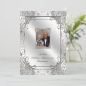 60周年結婚記念日の写真招待状カード 招待状 (スタンド正面)